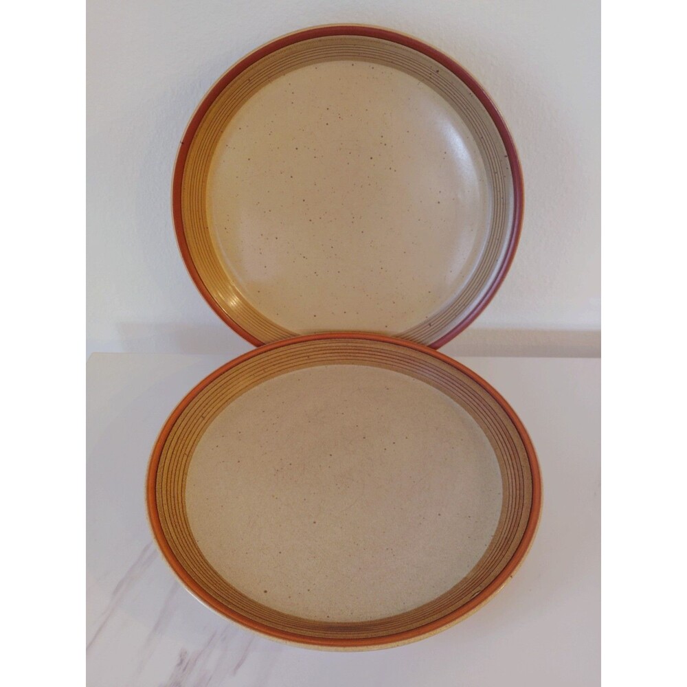 Set Of 2 10" Plates Mikasa Potter's Art Country Cabin Ben Seibel Design PF852